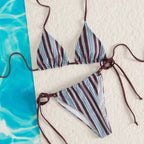Sky Striped Bikini Set